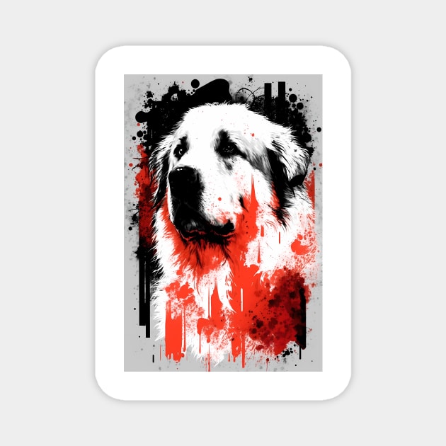 Great Pyrenees Portrait Magnet by TortillaChief