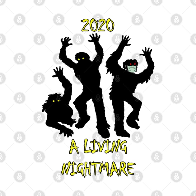 Halloween 2020 A Living Nightmare Graphic Zombie Design, Funny Gifts for Halloween & Election Day! Custom Apparel, Cards, Posters & Gifts by tamdevo1