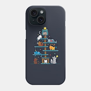 Christmas Tree House Cats Phone Case