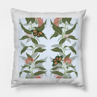 Monarchs & Milkweed Pillow