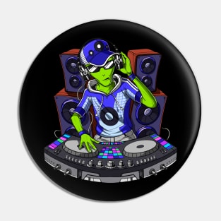 Space Alien Music DJ Pin