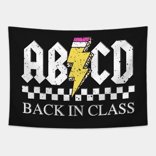 funny first day of school Rock Back to School ABCD Back in Class Teachers Tapestry