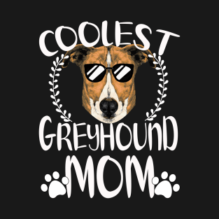 Glasses Coolest Greyhound Dog Mom T-Shirt