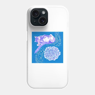 The cat in the pond Phone Case