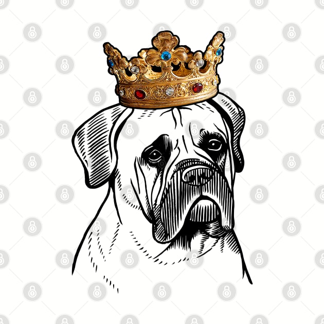 Bullmastiff Dog King Queen Wearing Crown by millersye