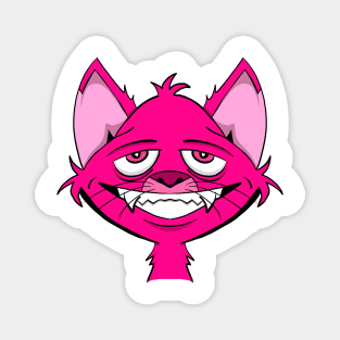 Lazy Pink Cat Magnet