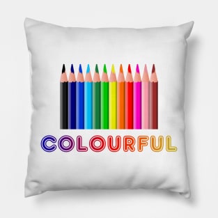 Colourful Rainbow Pencils Pillow