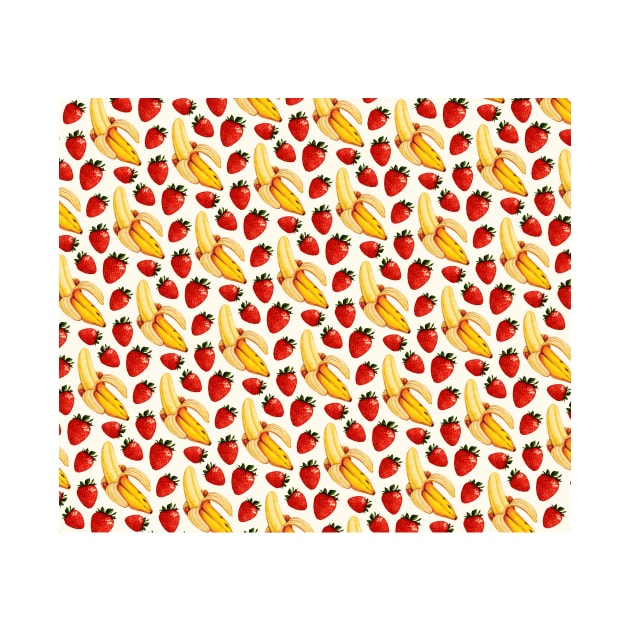 Strawberry Banana Pattern by KellyGilleran