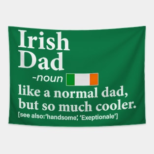 Mens Irish Dad Definition Shirt Fathers Day Gift Flag Tapestry