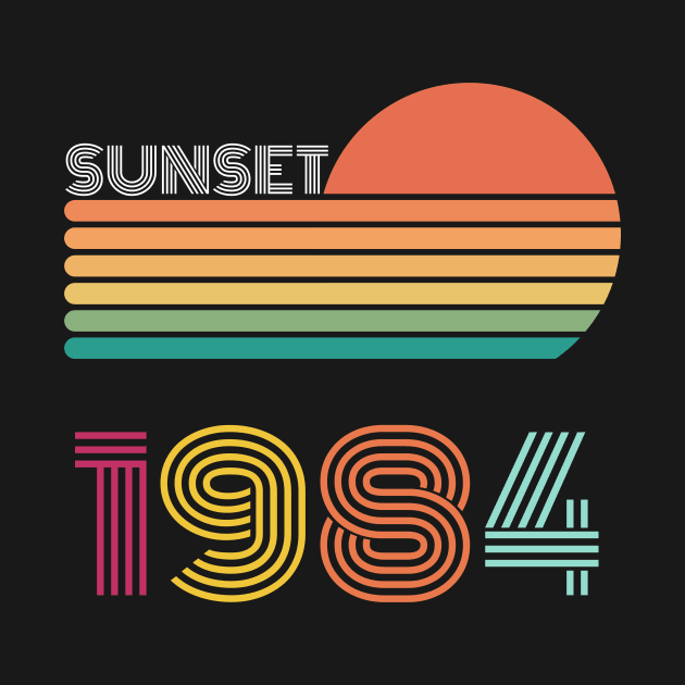 Sunset Retro Vintage 1984 by Happysphinx
