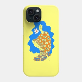 Flower power girl in color Phone Case