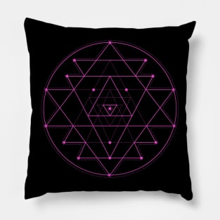 Pink Circles and Triangles Pillow