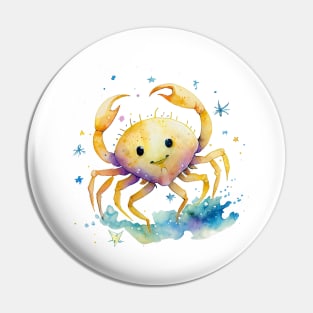 Watercolor Zodiac Cancer Pin