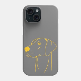 Weimaraner (Grey and Yellow) Phone Case