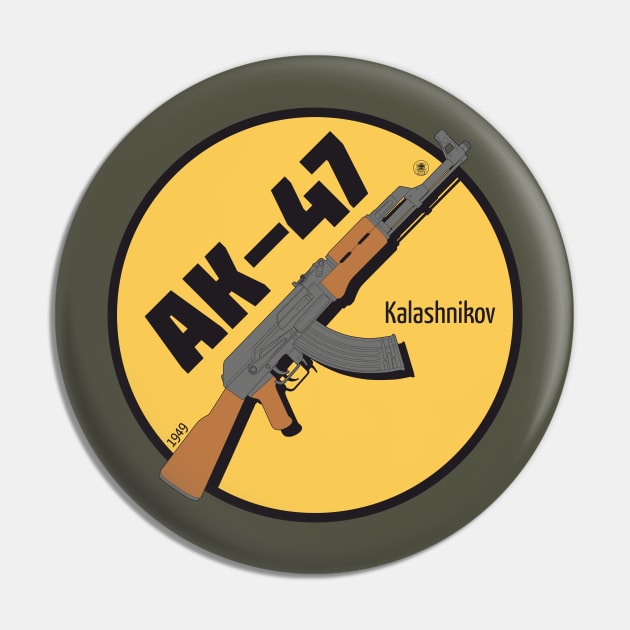 AK-47 Kalashnikov Assault Rifle Pin by FAawRay