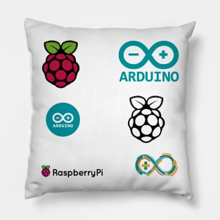 raspberry pi arduino sticker set Pillow