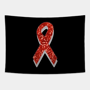 sequin print red ribbon Tapestry