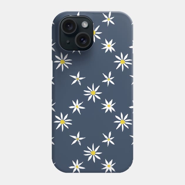 Daisy trellis – tumblr blue Phone Case by crumpetsandcrabsticks