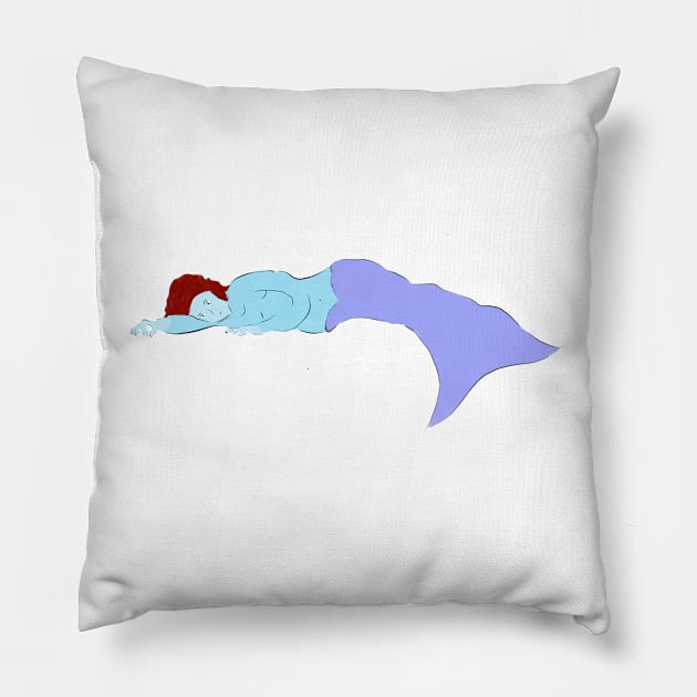 The tears of a siren's grief Pillow by MinnieMot