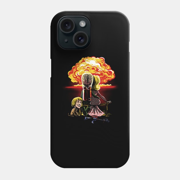 Martians Gazing at the Moon Phone Case by Zascanauta