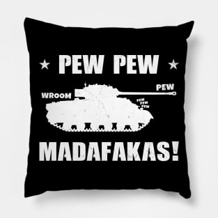 Pew Pew Madafakas British Battle Tank Pillow