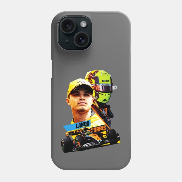 2023 Low Poly Lando Norris Phone Case by pxl_g