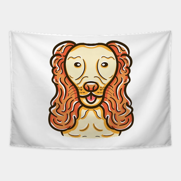 Cute cocker spaniel dog Tapestry by Dzulhan