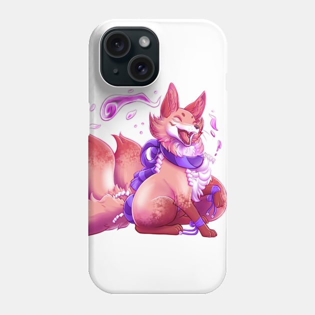 Mystical Kitsune Sakura Phone Case by KitsuGuardian