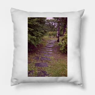 Steps on Campus of Far East Federal University, Vladivostok, Russia Pillow