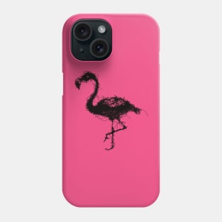 Flamingo Line Art - Minimalist Bird Design Phone Case