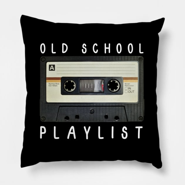 Old school playlist casette Pillow by GP SHOP