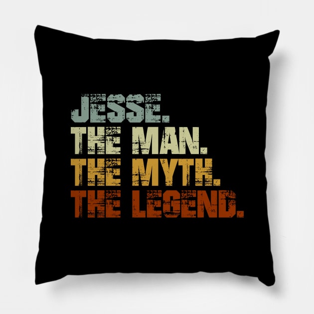 Jesse The Man The Myth The Legend Pillow by designbym