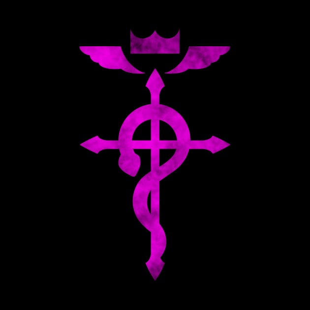 Fullmetal Alchemist Logo Pink by Wyrneck