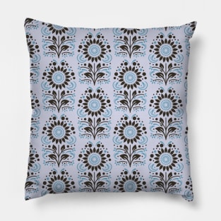 Scandinavian Folk Style Sunflower Pillow