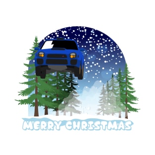 Bugeye Christmas Rally Car Jump T-Shirt