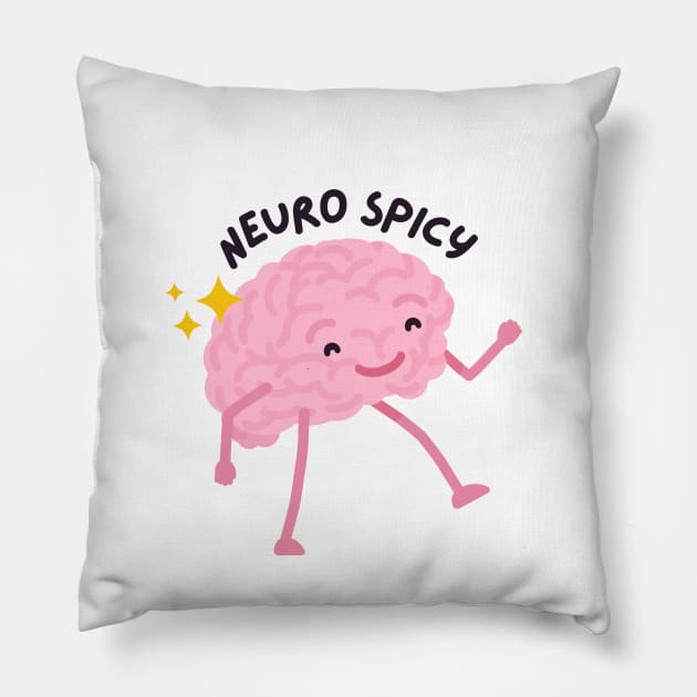 Neurospicy Neurodivergent Pillow by applebubble