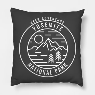 Yosemite National Park Retro Pillow