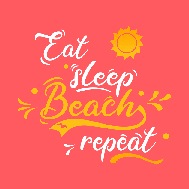 Beach summer surf swim eat sleep repeat by Lomitasu