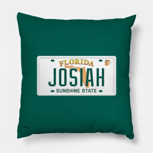 Josiah License Plate - FL Pillow