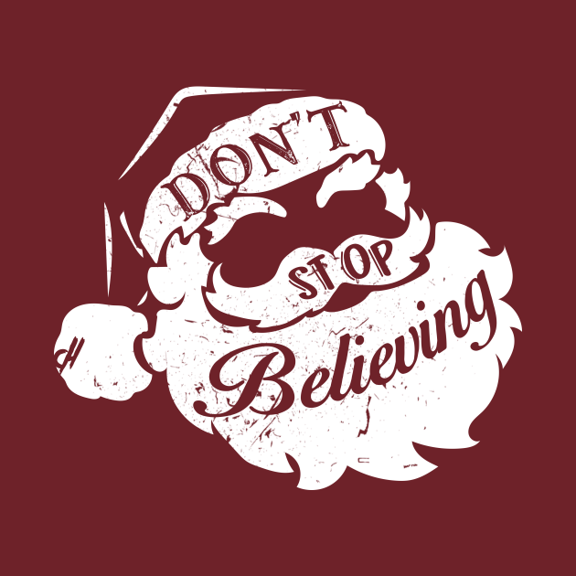 Discover Don't Stop Believing - Santa - T-Shirt