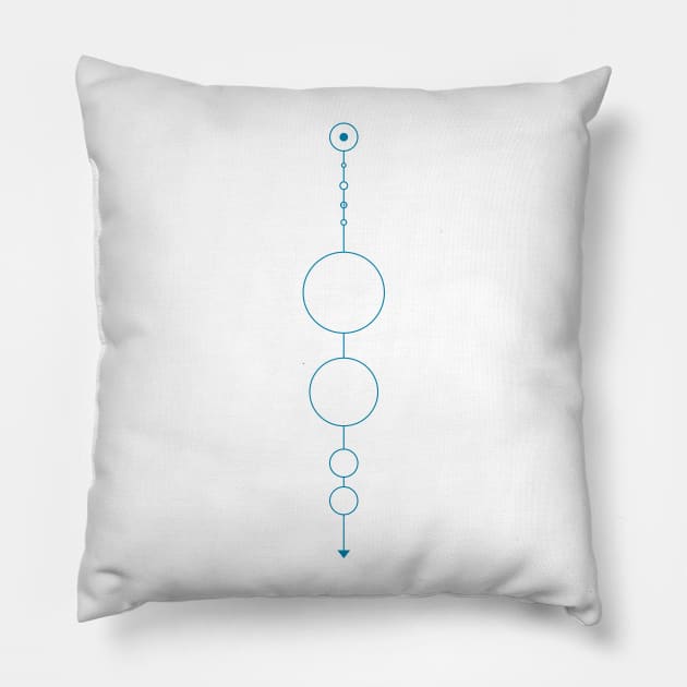 geometric solar system Pillow by somatosis