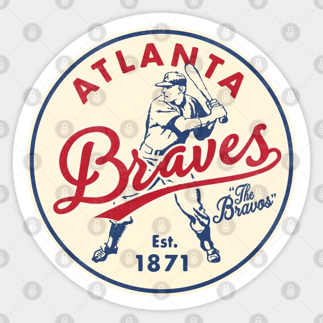 Old Style Atlanta Braves by © Buck Tee Originals - Atlanta Braves
