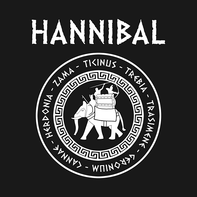 Hannibal Barca 2nd Punic War Battles War Elephant Symbol by AgemaApparel