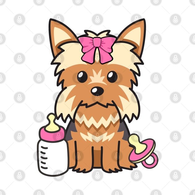 Cute yorkshire terrier is a baby - girl by Pet Station