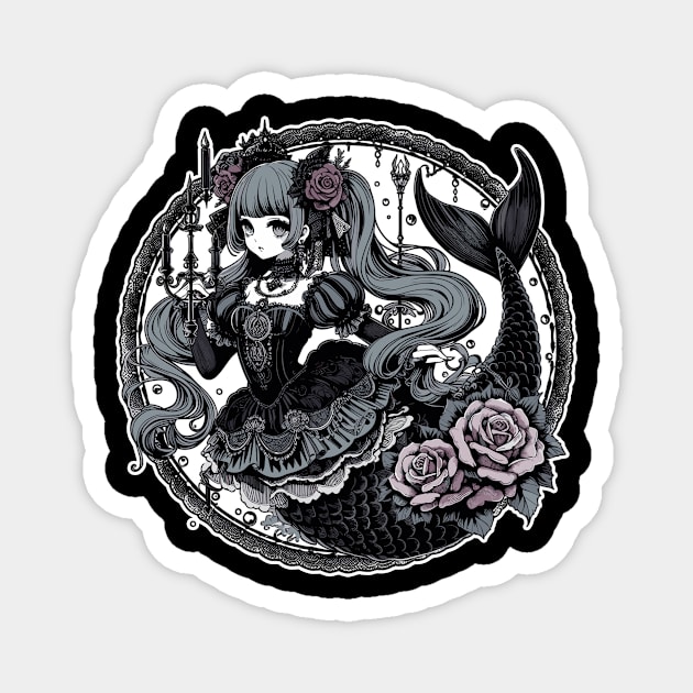 Gothic Mermaid Lolita Magnet by DesignDinamique