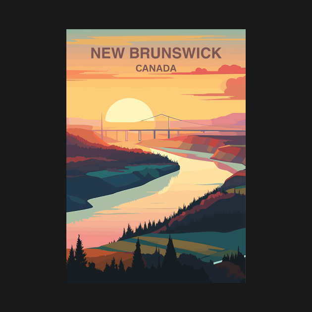 New Brunswick Canada Travel Print Wall Art, Home Décor, Gift Art by TripleTravelArt