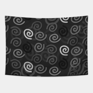 Grey shade spiral pattern design Tapestry