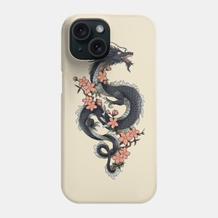 Dragon and cherry blossoms Phone Case