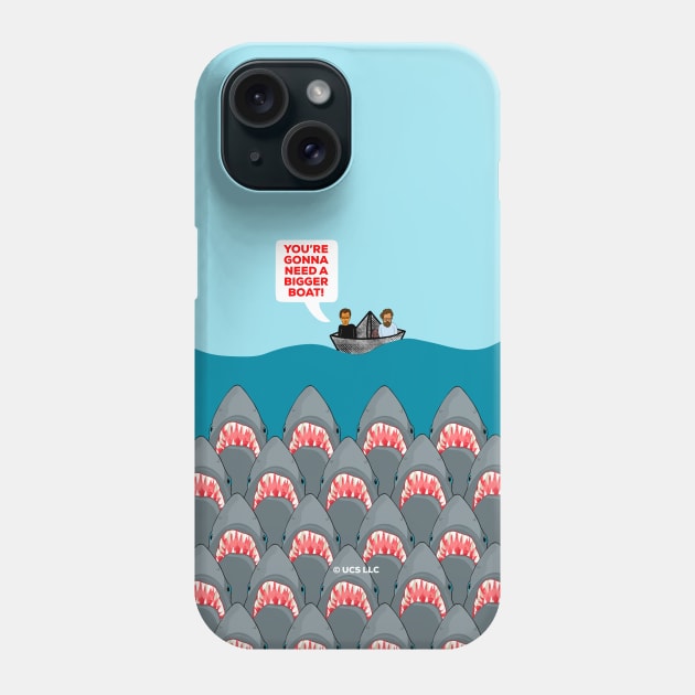 Jaws Movie Boat and Sharks Phone Case by EmmaFifield