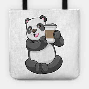 Panda with Coffee to go Tote